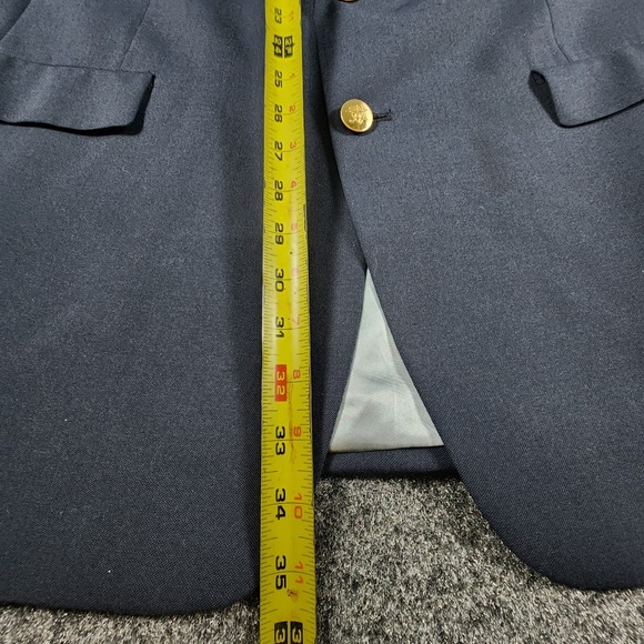 Jack Nicklaus Tournament Series Gold Button Navy Blue Sport Coat Blazer 44XL - Picture 12 of 14